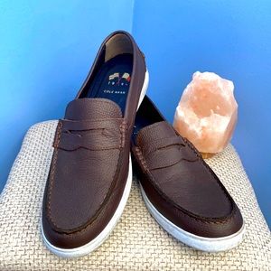 Cole Haan Brown Leather Slip-On Loafers